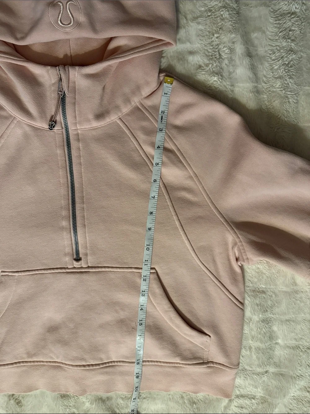 lululemon athletica Scuba Oversize Half Zip Hoodie Pink Mist Sz M/L
